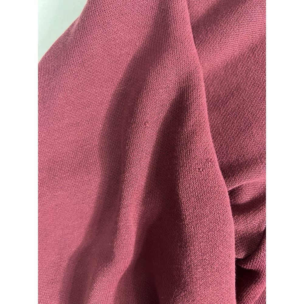 Basic Editions Burgundy Collared Pullover Sweatshirt Bear Graphic Women's L Fall - Picture 7 of 12